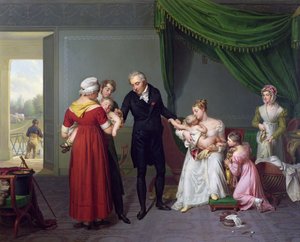 リアンクール城で天然痘に対する予防接種を行っている男爵ジャンルイアリベール（1768〜1837年）c。 1820