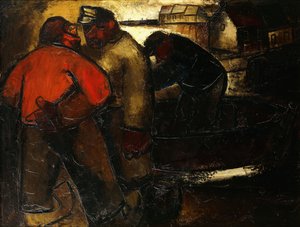 Pescadores; Os Pescadores - De Vissers (frente), c.1923-24 (óleo sobre tela)