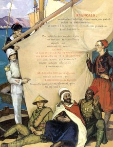 植民地化の有益な効果、1920年頃（ポスター） 作： コンスタンティン フォント