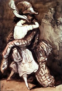 The Dancers（紙にインク 作： Constantin Guys