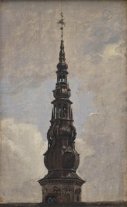 クロンボー城の大尖塔。 勉強 作： Constantin Hansen