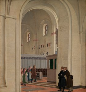 リングステッドのセントベント教会の内部、1829 作： Constantin Hansen