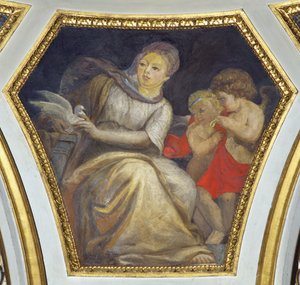 La Prudenza（4つの枢機卿の美徳 作： Constantino Brumidi