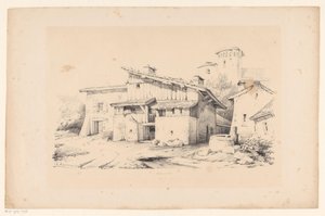 家と塔 風景（シリーズタイトル） 作： Constantinus Cornelis Huysmans