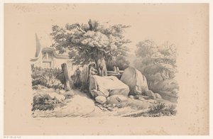 住宅への玄関のある風景 風景（シリーズタイトル） 作： Constantinus Cornelis Huysmans