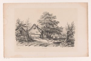農場のある田舎道 風景（シリーズタイトル） 作： Constantinus Cornelis Huysmans