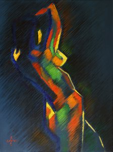 カラフルな抽象的な人物像