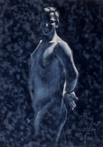 ドラマチックな青の男性像 作： Corné Akkers