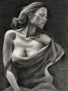 優雅な女性の肖像画 作： Corné Akkers