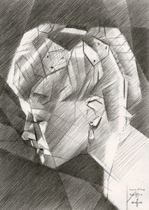 幾何学的な輪郭の肖像画 作： Corné Akkers