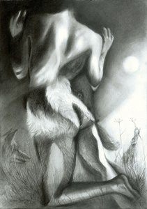 月明かりに照らされたアナグマの変身 作： Corné Akkers