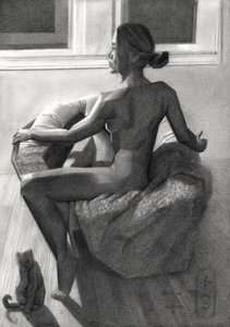 窓辺の裸婦 作： Corné Akkers