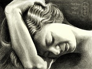 安らかに眠る女性 作： Corné Akkers
