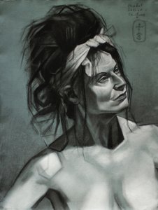物思いにふける女性のスケッチ 作： Corné Akkers