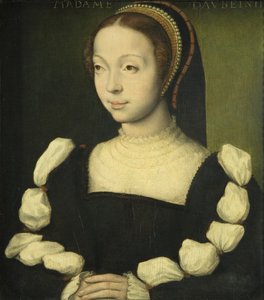 アン・スチュアートとされる女性の肖像（オービニーのマレシャル）1535年頃（油彩・パネル