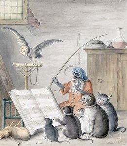 猫のコンサート（彫刻 作： Cornelis (after) Saftleven