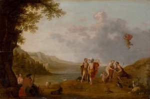 パリの審判、c。 1650年。 作： Cornelis Adamsz. Willaerts
