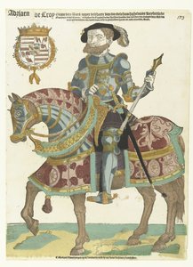 馬に乗ったアドリアン・ド・クロワの肖像 作： Cornelis Anthonisz. (manner of)