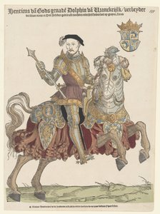 馬に乗ったフランスのアンリ 2 世の肖像 作： Cornelis Anthonisz. (manner of)
