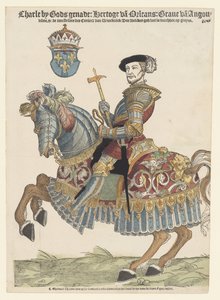 馬に乗ったオルレアンのシャルルの肖像 作： Cornelis Anthonisz. (manner of)