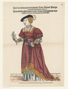 オーストリアのアンナの肖像 作： Cornelis Anthonisz. (possibly)
