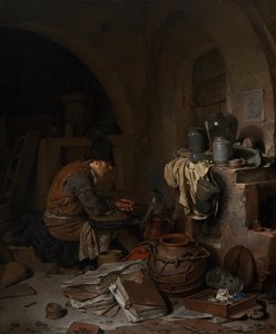 錬金術師、1663年。 作： Cornelis Pietersz Bega
