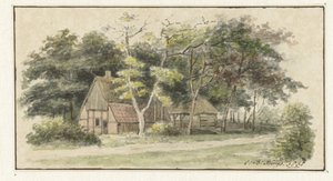 木々に囲まれた農場 作： Cornelis Bernardus Buijs