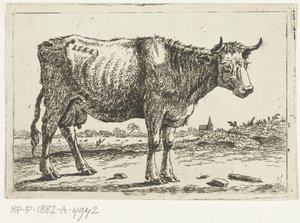 牛のいる風景 作： Cornelis  Bisschop
