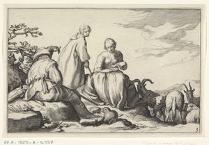 羊飼い 四つの田園風景（シリーズタイトル） 作： Cornelis Bloemaert (II) (possibly)