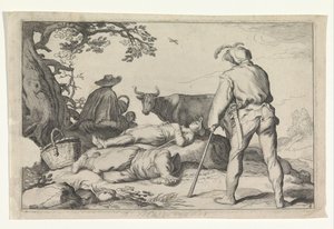 ヴィーホーダーズ 四つの田園風景（シリーズタイトル） レジャーの楽しみ（シリーズタイトル） 作： Cornelis Bloemaert (II) (possibly)