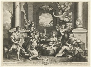 羊飼いの礼拝 作： Cornelis Bloemaert (II)
