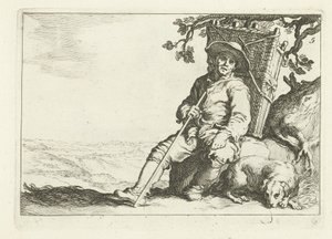 休む行商人 Cornelis と Frederik Bloemaert による異なるシリーズからの 16 枚の版画 (シリーズ タイトル)