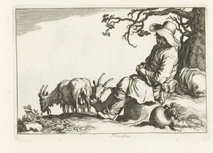 ヤギ飼い Cornelis と Frederik Bloemaert によるさまざまなシリーズからの 16 枚の版画 (シリーズ タイトル) 作： Cornelis Bloemaert (II)