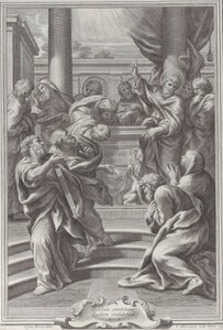 1679年、アテネで説教する聖パウロ。 作： Cornelis Bloemaert