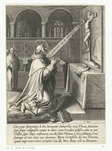 十字架に語りかける聖トマス・アクィナス 聖トマス・アクィナスの生涯（シリーズタイトル） 作： Cornelis Boel