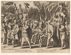 1529年のウィーン解放後のカール5世と弟のフェルディナンド1世の勝利の行列 シャルル 5 世の勝利 (シリーズ タイトル) 作： Cornelis Boel