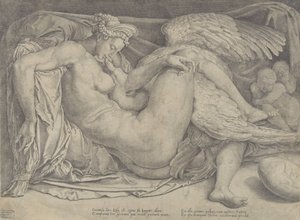 レダと白鳥、1544-66。 作： Cornelis Bos