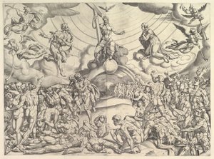 最後の審判、約。 1548-50。 作： Cornelis Bos