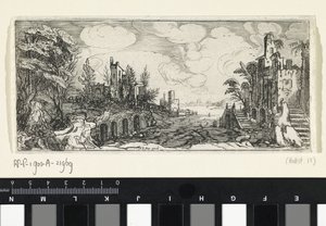 川の見える丘陵の風景 風景（シリーズタイトル） 作： Cornelis Claesz van Wieringen (possibly)