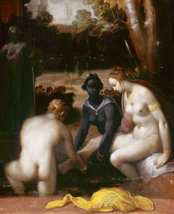 バトシェバの入浴、1594 年 作： Cornelis Cornelisz. Haarlem van