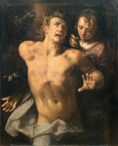 マルシュアスの皮剥ぎ。 作： Cornelis Cornelisz. Haarlem van