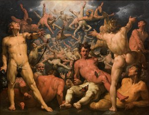 タイタンズの陥落（タイタノマキア）、1588-90 作： Cornelis Cornelisz van Haarlem