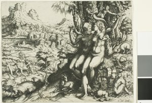 アダムとイブと楽園からの追放 作： Cornelis Cort