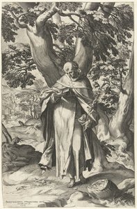 本を読む聖ドミニク 作： Cornelis Cort