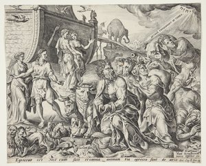 箱舟が救われたことを神に感謝するノア 作： Cornelis Cort