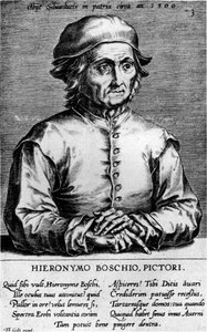 ヒエロニムス・ボスの肖像、1570年代。 作： Cornelis Cort