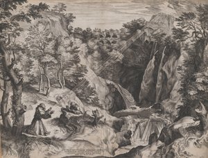 聖フランチェスコが聖痕を授かる、1567 年。 作： Cornelis Cort