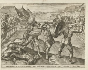 ホラティアンとキュラティアンの戦い 作： Cornelis Cort