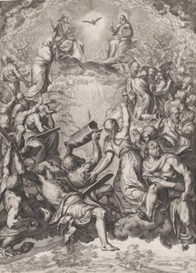 三位一体の礼拝、1566年。 作： Cornelis Cort