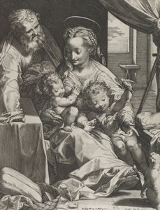 聖家族、1577年。 作： Cornelis Cort